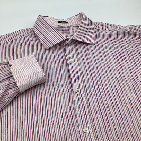 Bugatchi Mens Classic Fit Long Sleeve‎ Button Up Shirt Size XXL - Picture 1 of 8